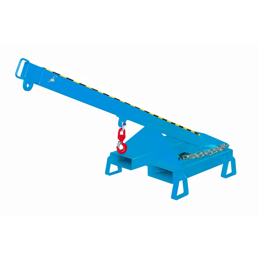 Numéro de l'image du produit 4: Bauer® Bras de charge modèle 3, télescopique, 2 positions de crochet, longueur de base 1 600 mm, capacité de charge 1 000 kg, bleu clair