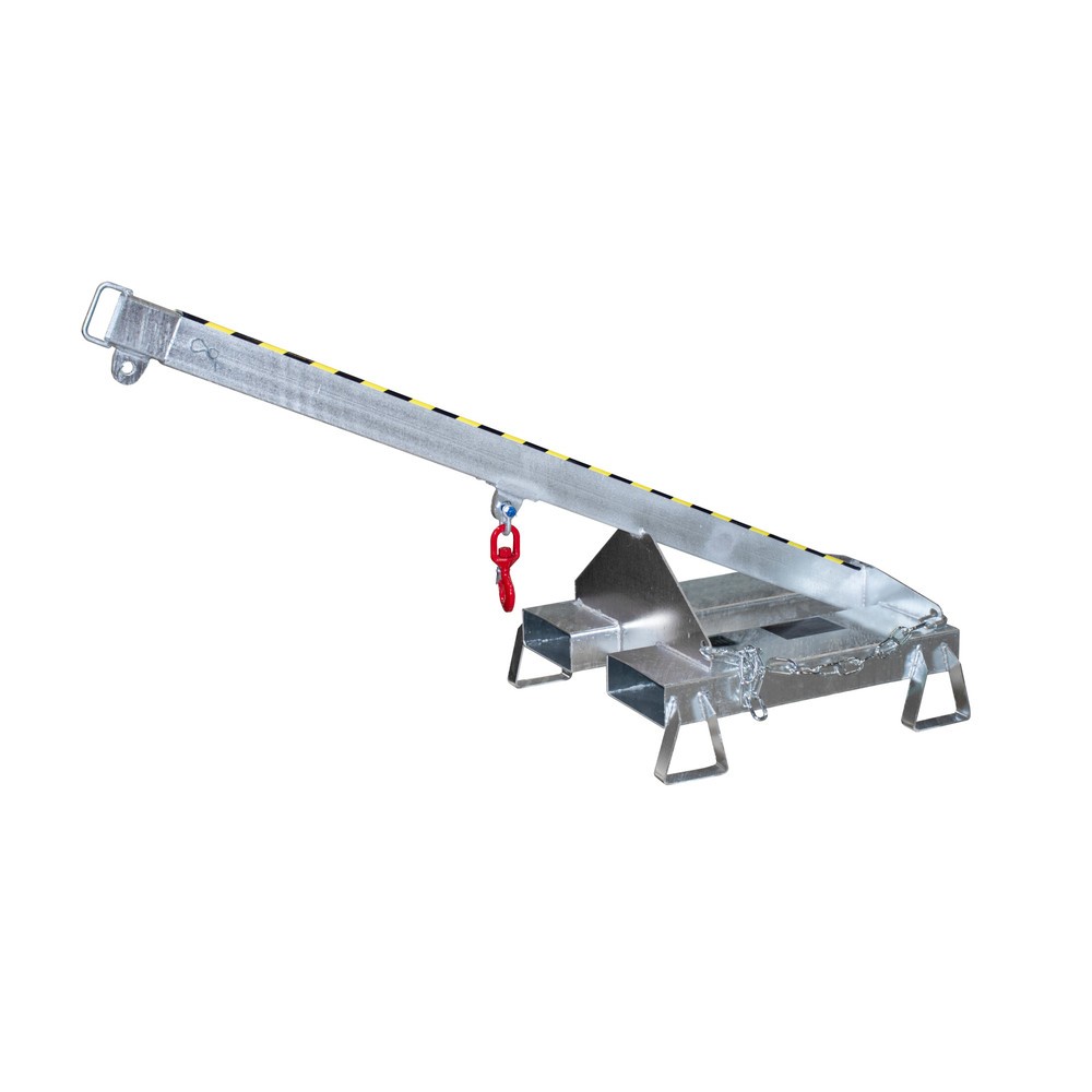 Numéro de l'image du produit 1: Bauer® Bras de charge modèle 3, télescopique, 2 positions de crochet, longueur de base 1 600 mm, capacité de charge 1 000 kg, galvanisé