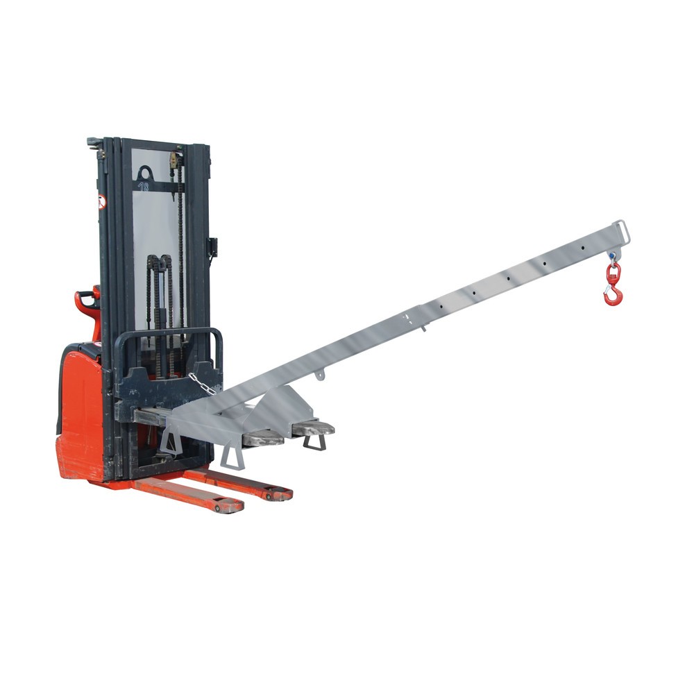 Numéro de l'image du produit 2: Bauer® Bras de charge modèle 3, télescopique, 2 positions de crochet, longueur de base 1 600 mm, capacité de charge 1 000 kg, galvanisé