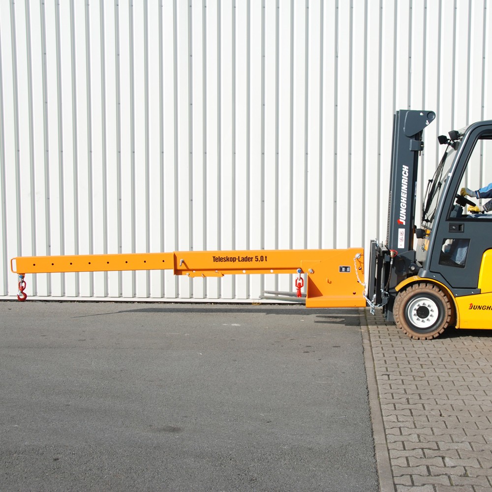 Numéro de l'image du produit 7: Bauer® Chargeur télescopique modèle 1, portée jusqu’à 3 690 mm, capacité de charge jusqu’à 5 000 kg, orangé jaune