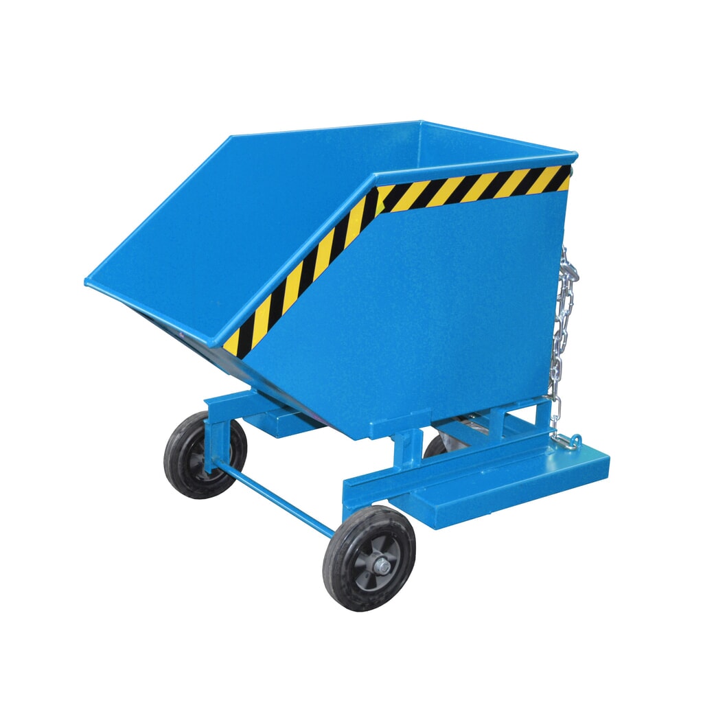 Bauer® Chariot-caisse basculant, avec châssis + entrées de fourche, volume 0,25 m³, RAL 3000 rouge feu N° de l'image du produit 6 : Bauer® Chariot-caisse basculant, avec châssis + entrées de fourche, volume 0,25 m³, RAL 3000 rouge feu