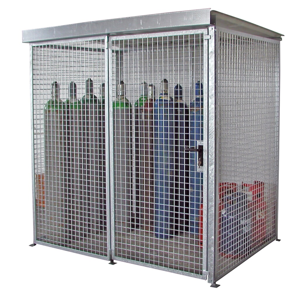 Illustration du produit: Bauer® Conteneur pour bouteilles de gaz avec toit, 1 porte, 48 bouteilles