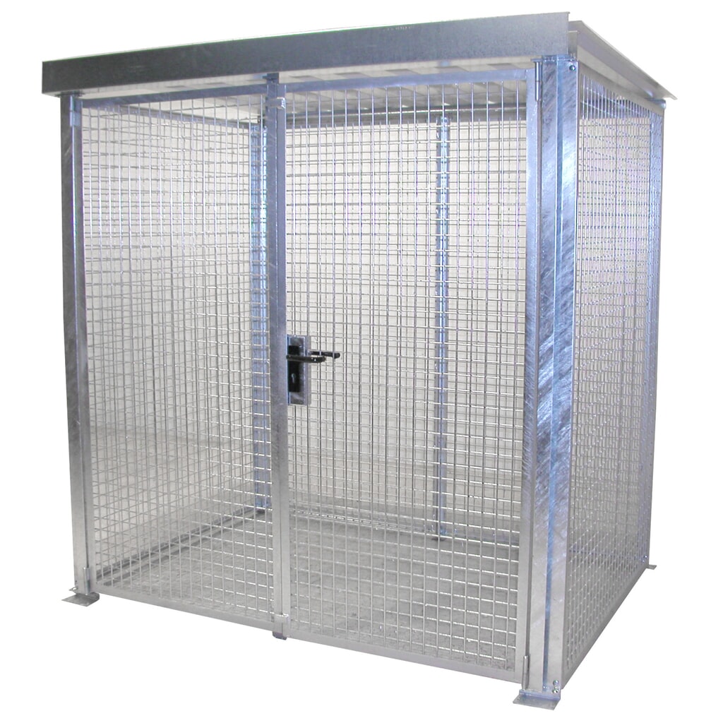 Bauer® Conteneur pour bouteilles de gaz avec toit, porte à doubles battants, 48 bouteilles Illustration du produit: Bauer® Conteneur pour bouteilles de gaz avec toit, porte à doubles battants, 48 bouteilles