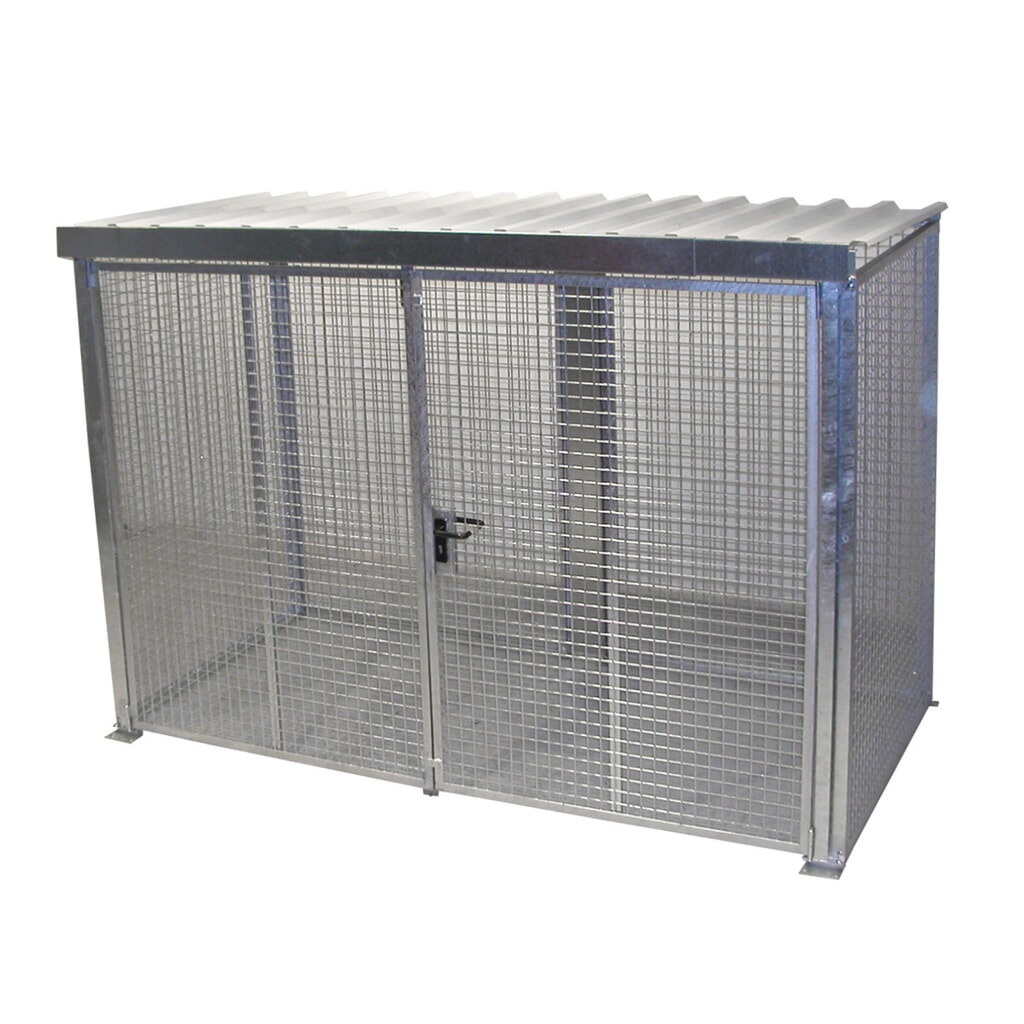 Bauer® Conteneur pour bouteilles de gaz avec toit, porte à doubles battants, 104 bouteilles Illustration du produit: Bauer® Conteneur pour bouteilles de gaz avec toit, porte à doubles battants, 104 bouteilles