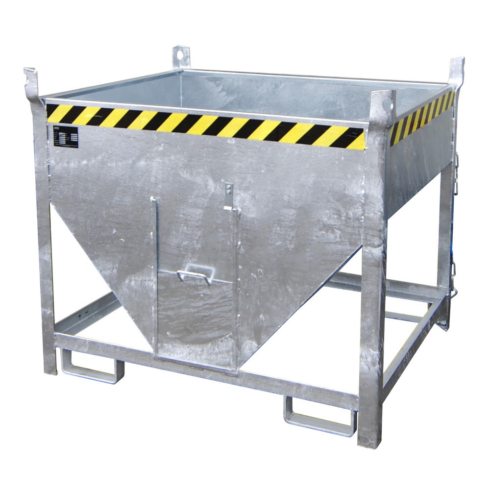Numéro de l'image du produit 1: Bauer® Conteneur silo à fermeture coulissante, galvanisé, capacité de charge 750 kg, volume 0,5 m³