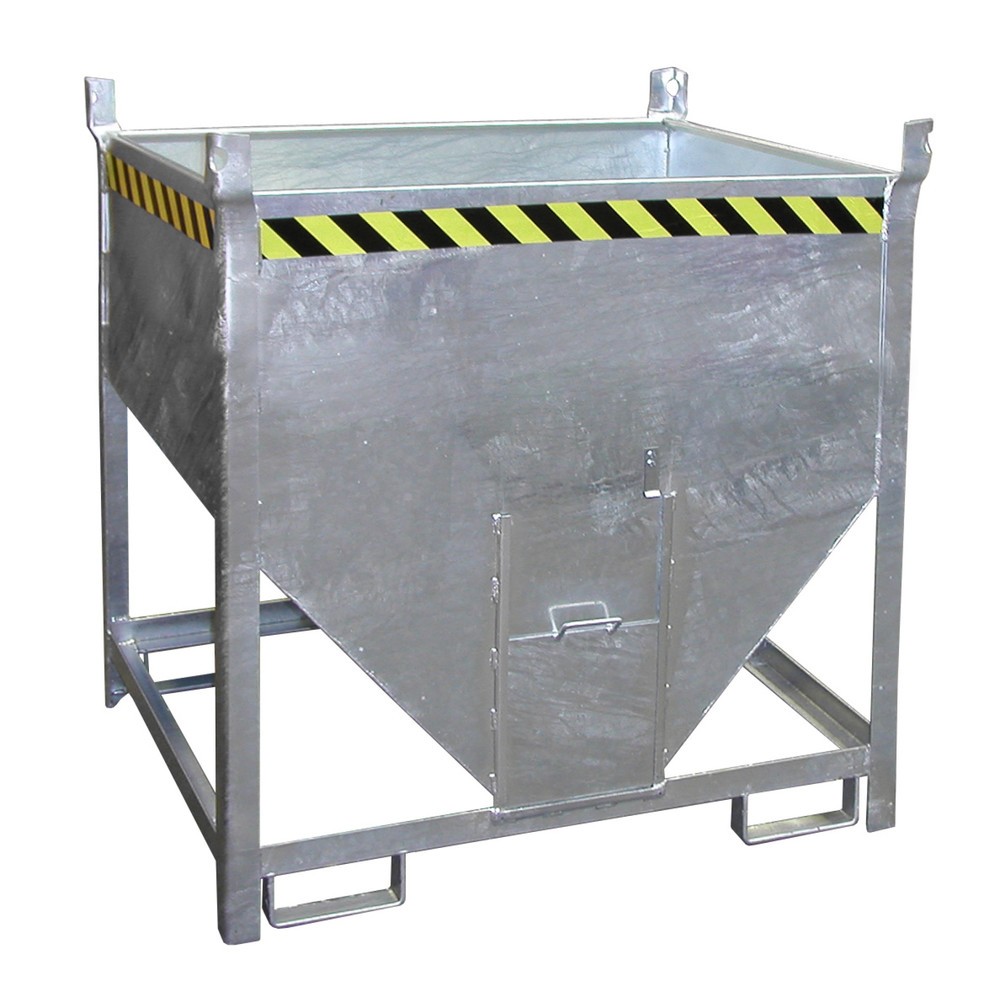 Numéro de l'image du produit 1: Bauer® Conteneur silo à fermeture coulissante, galvanisé, capacité de charge 1 000 kg, volume 0,75 m³