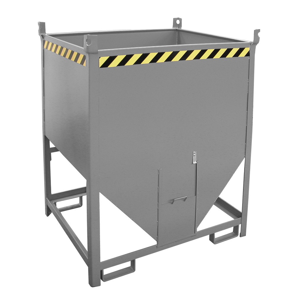 Numéro de l'image du produit 1: Bauer® Conteneur silo avec fermeture coulissante, peint, volume 1 m³, RAL 7005 gris souris