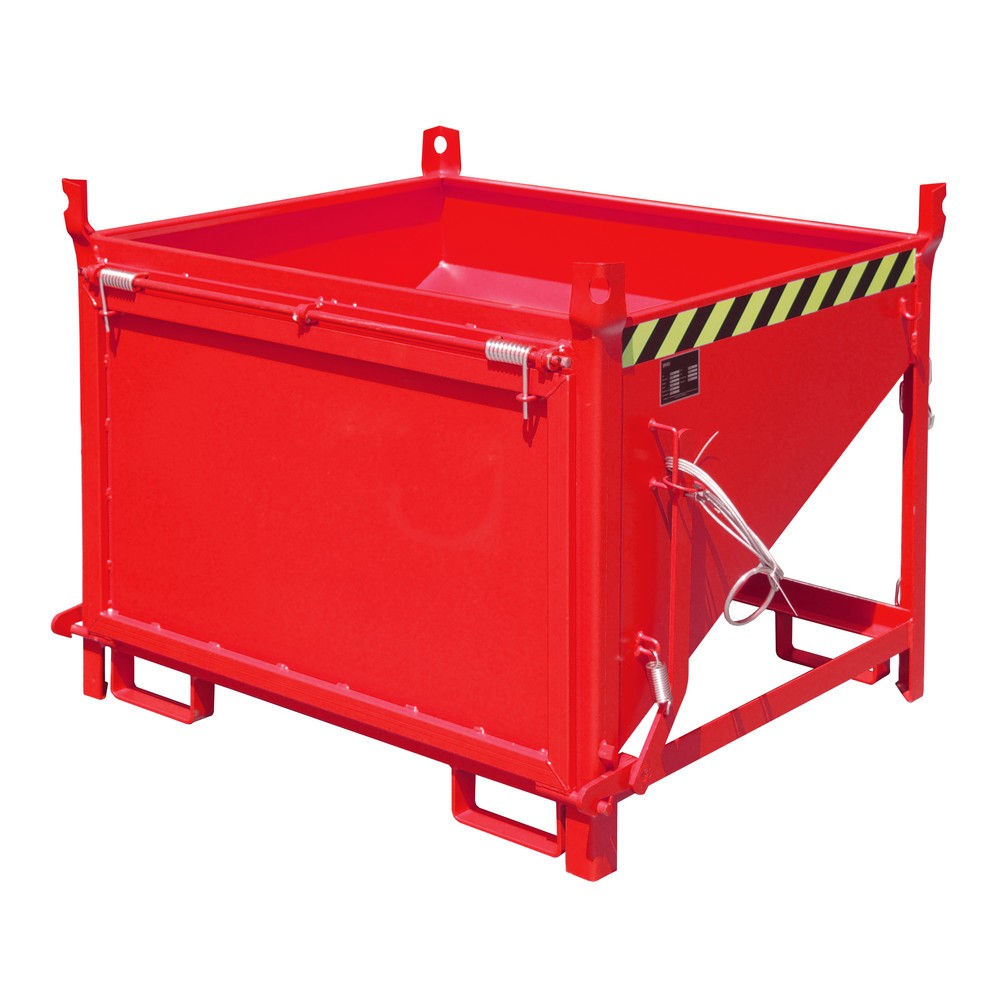 Numéro de l'image du produit 1: Bauer® Silo avec clapet, peint, volume 0,5 m3, RAL 3000 rouge feu