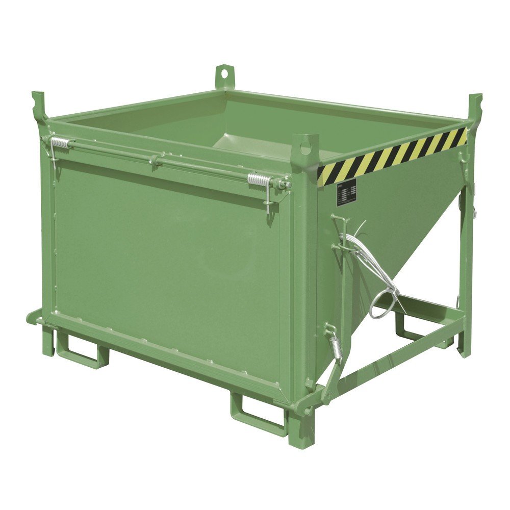 N° de l'image du produit 1 : Bauer® Silo avec clapet, peint, volume 0,5 m3, RAL 6011 vert réséda