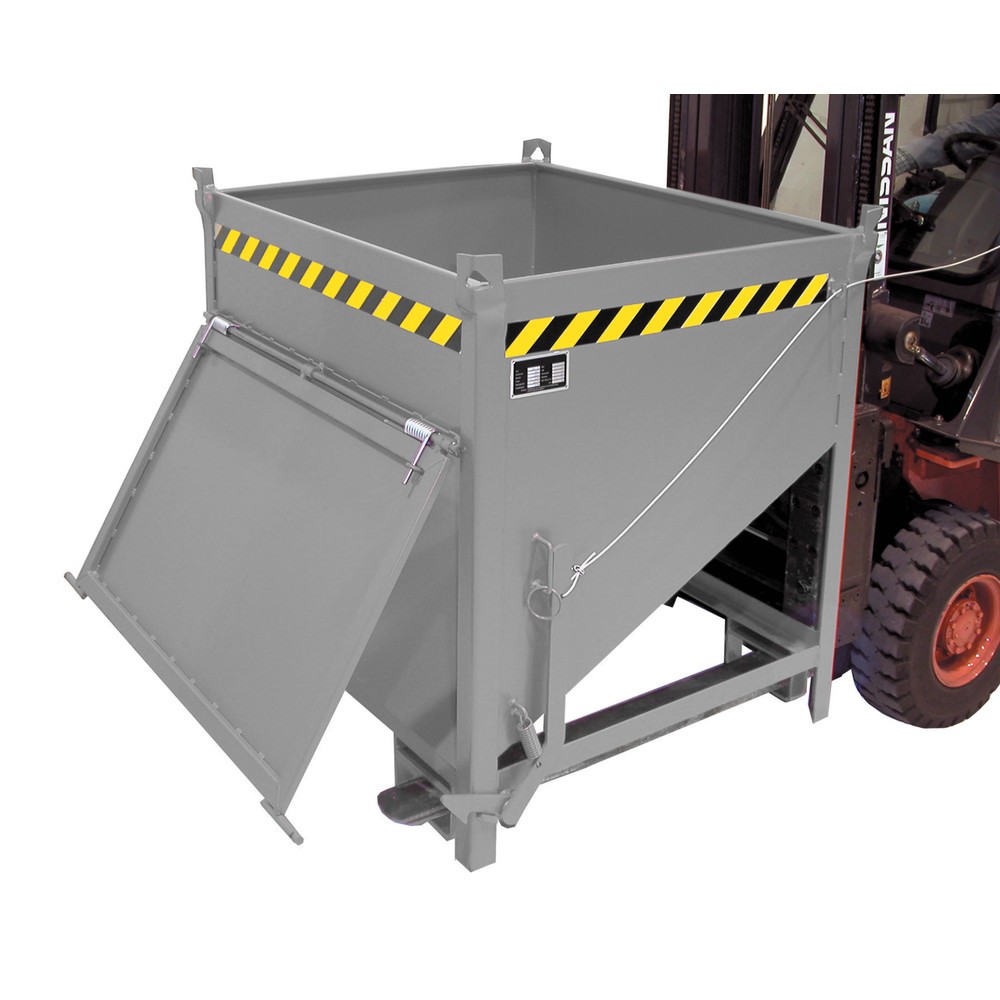 Numéro de l'image du produit 1: Bauer® Silo avec clapet, peint, volume 0,75 m3, RAL 7005 gris souris