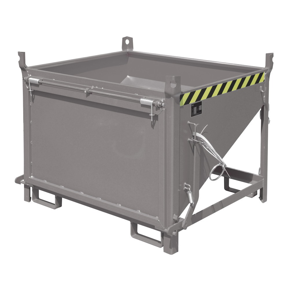 N° de l'image du produit 1 : Bauer® Silo avec clapet, peint, volume 0,5 m3, RAL 7005 gris souris