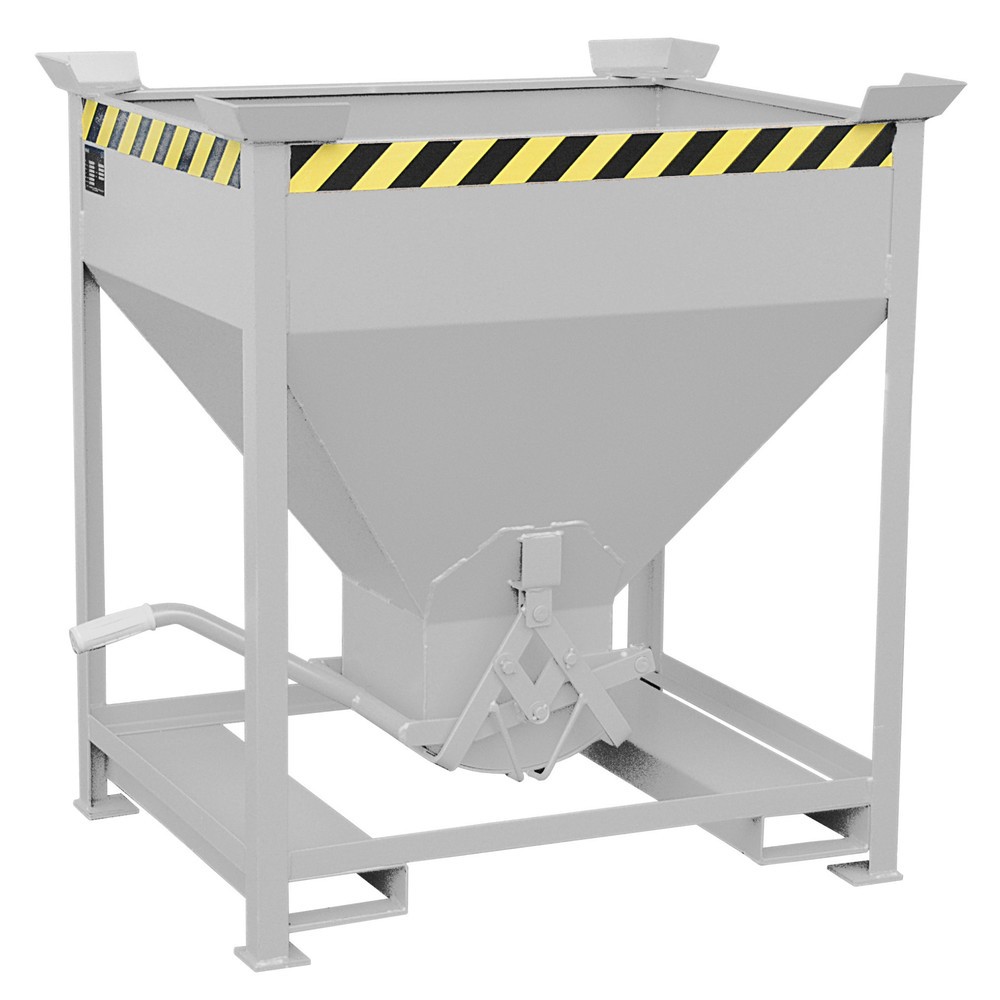 Numéro de l'image du produit 1: Bauer® Conteneur silo avec fermeture en ciseaux, entrées de fourche, galvanisé, volume 0,375 m³