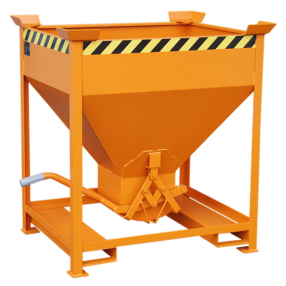 Numéro de l'image du produit 1: Bauer® Silo avec fermeture en ciseaux + entrées de fourche, peint, volume 0,375 m², RAL 2000 orangé jaune