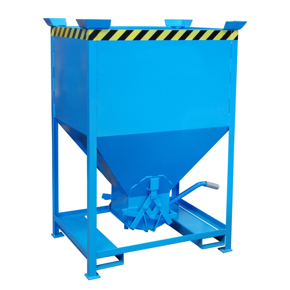 Numéro de l'image du produit 1: Bauer® Silo avec fermeture en ciseaux + entrées de fourche, peint, volume 0,6 m², RAL 5012 bleu clair