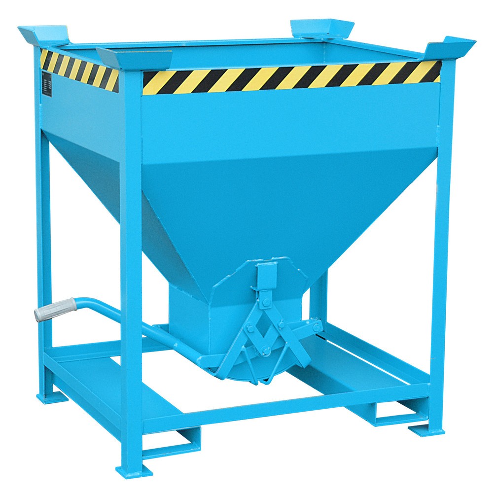 Numéro de l'image du produit 1: Bauer® Silo avec fermeture en ciseaux + entrées de fourche, peint, volume 0,375 m², RAL 5012 bleu clair