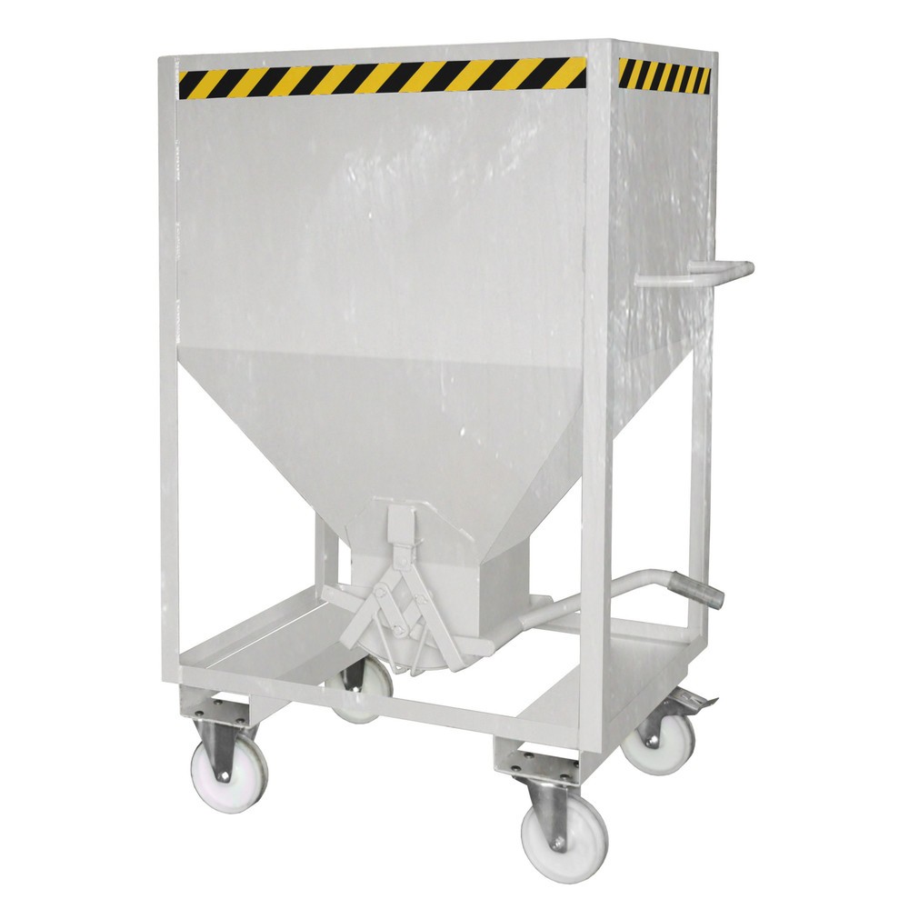 Numéro de l'image du produit 1: Bauer® Conteneur silo avec fermeture en ciseaux, entrées de fourche + roues, volume 0,6 m³