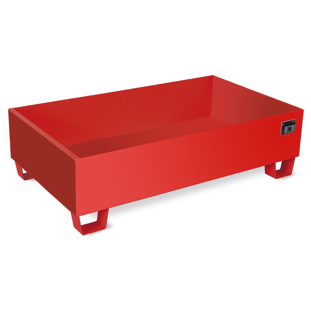 Bauer® bac de rétention en acier, modules MAW, tôle d’acier, H x l x P 365 x 735 x 1 290 mm, rouge feu Illustration du produit: Bauer® bac de rétention en acier, modules MAW, tôle d’acier, H x l x P 365 x 735 x 1 290 mm, rouge feu