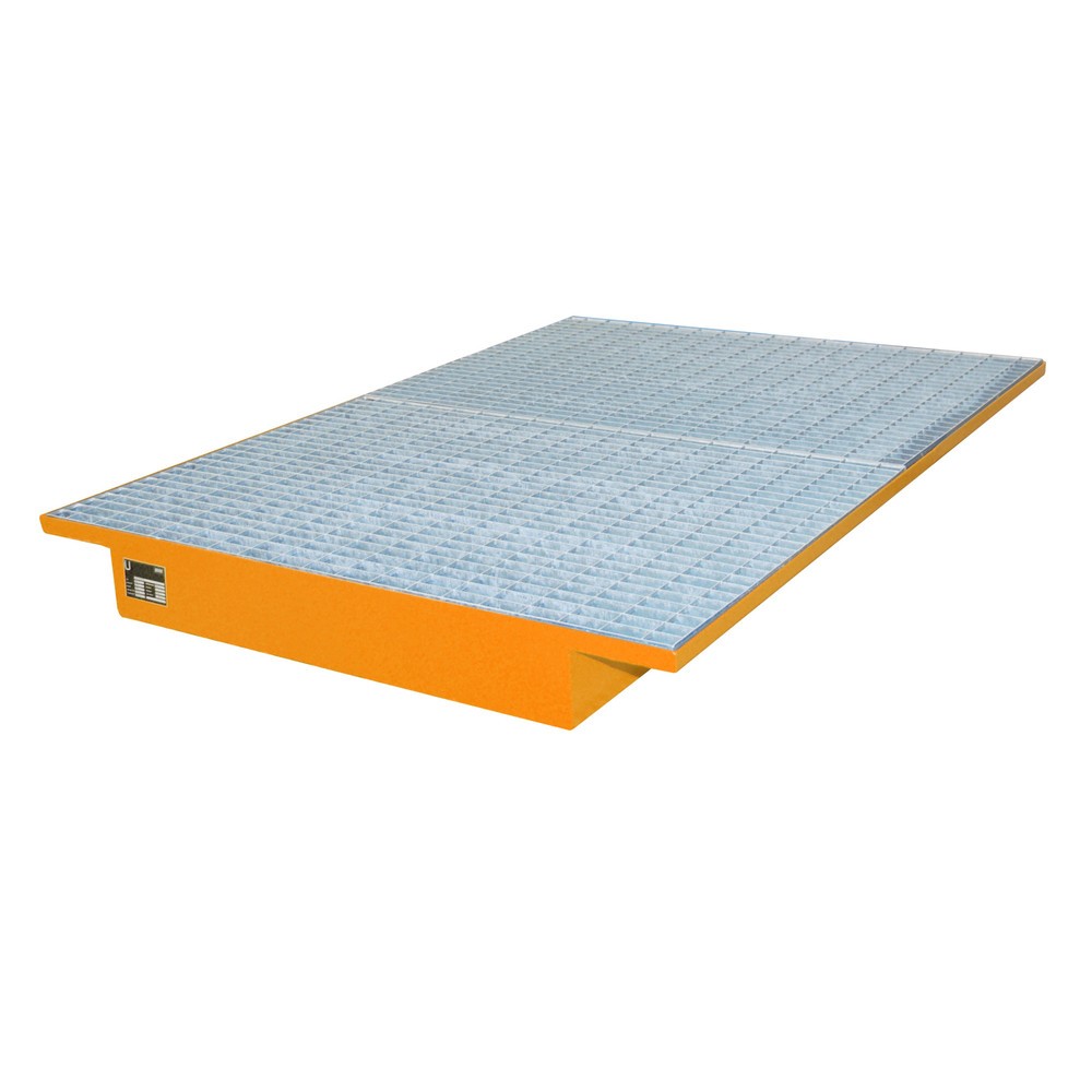 Numéro de l'image du produit 2: Bauer® Cuve à suspendre en acier, avec caillebotis, pour longueur de support 1 800 mm, orangé jaune