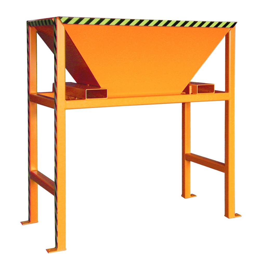 Numéro de l'image du produit 1: Bauer® Entonnoir de remplissage pour sacs de transport BIG BAG, H x l x P 2 050 x 1 980 x 980 mm, RAL 2000 orangé jaune