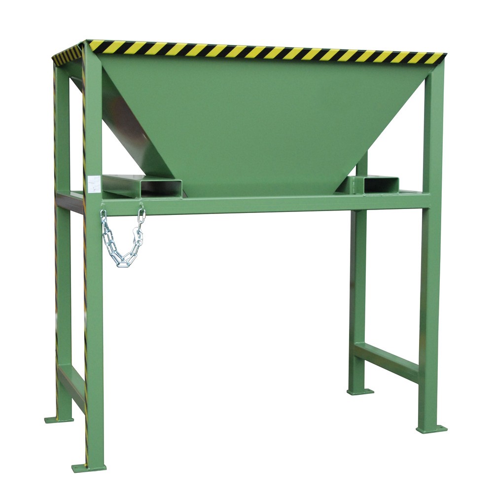 Numéro de l'image du produit 1: Bauer® Entonnoir de remplissage pour sacs de transport BIG BAG, H x l x P 2 050 x 1 980 x 980 mm, RAL 6011 vert réséda