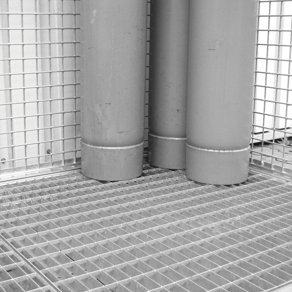 Bauer® Fond grillagé pour caisse de stockage pour bouteilles de gaz TRG 280, l x P 1 085 x 1 085 mm Illustration du produit: Bauer® Fond grillagé pour caisse de stockage pour bouteilles de gaz TRG 280, l x P 1 085 x 1 085 mm