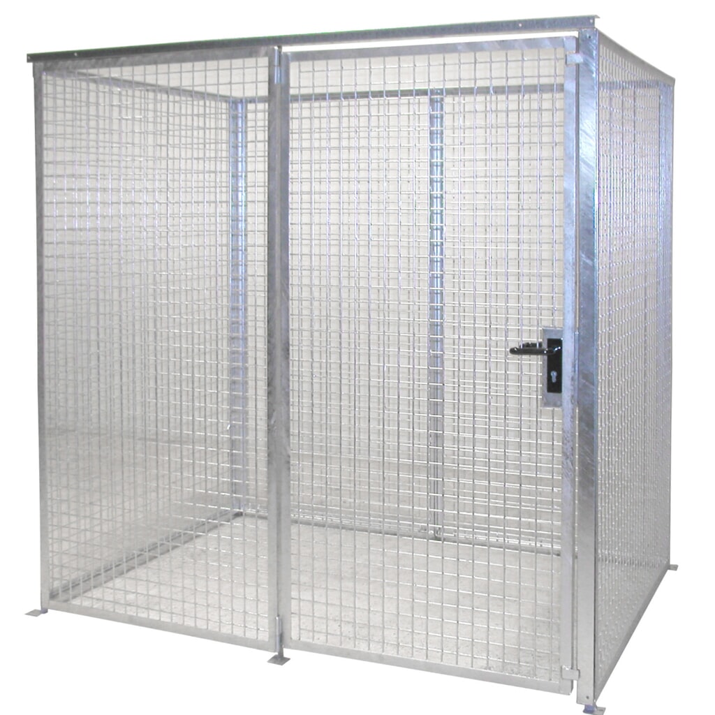 Bauer® Conteneur de stockage pour bouteilles de gaz TRGS 510 sans toit, 1 porte, 48 bouteilles Illustration du produit: Bauer® Conteneur de stockage pour bouteilles de gaz TRGS 510 sans toit, 1 porte, 48 bouteilles