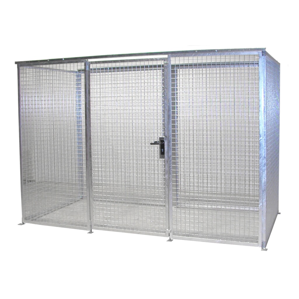 Bauer® Conteneur de stockage pour bouteilles de gaz TRGS 510 sans toit, 1 porte, 78 bouteilles Illustration du produit: Bauer® Conteneur de stockage pour bouteilles de gaz TRGS 510 sans toit, 1 porte, 78 bouteilles