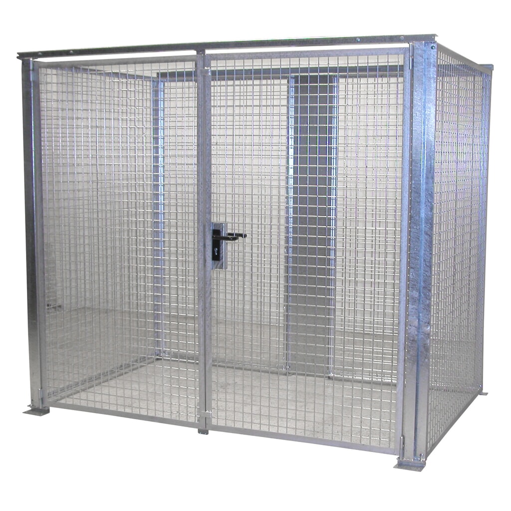 Bauer® Conteneur de stockage pour bouteilles de gaz TRGS 510 sans toit, porte à doubles battants, 60 bouteilles Illustration du produit: Bauer® Conteneur de stockage pour bouteilles de gaz TRGS 510 sans toit, porte à doubles battants, 60 bouteilles