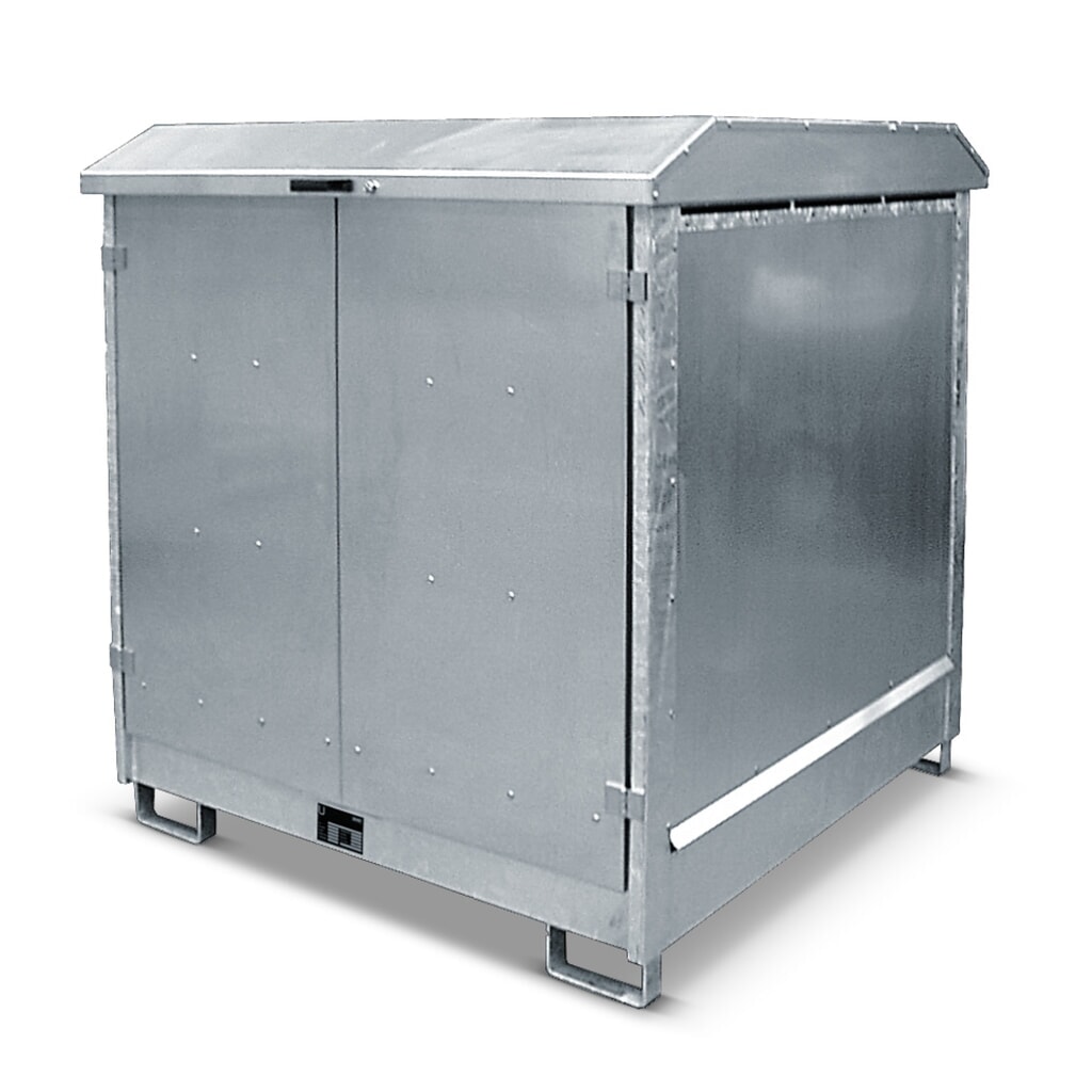 Illustration du produit: Bauer® Box de sécurité GD-N, avec bac de rétention pour 4 x 200 l, HxlxP 1 550 x 1 440 x 1 500 mm
