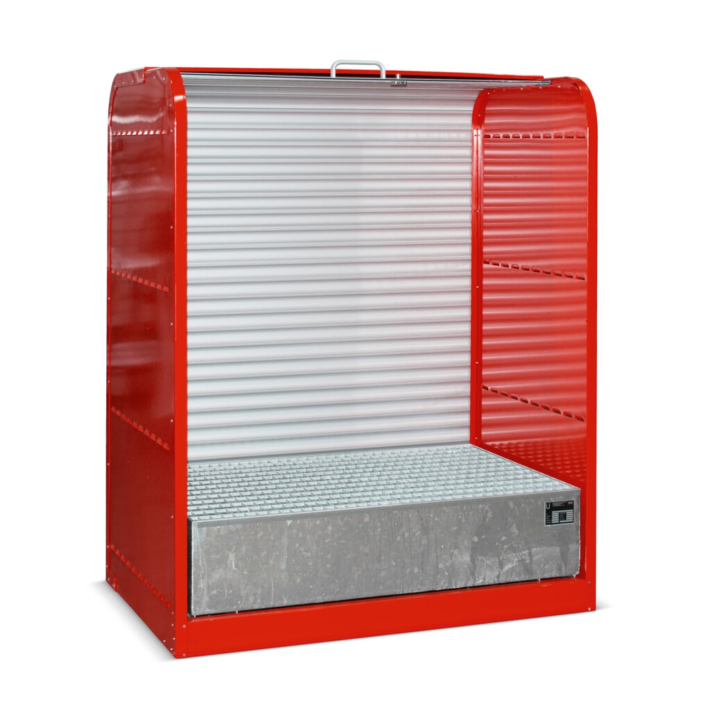 Bauer® Armoire à volet roulant pour substances dangereuses RSG1, bac de rétention pour 2 x 200 l inclus N° de l'image du produit 1 : Bauer® Armoire à volet roulant pour substances dangereuses RSG1, bac de rétention pour 2 x 200 l inclus
