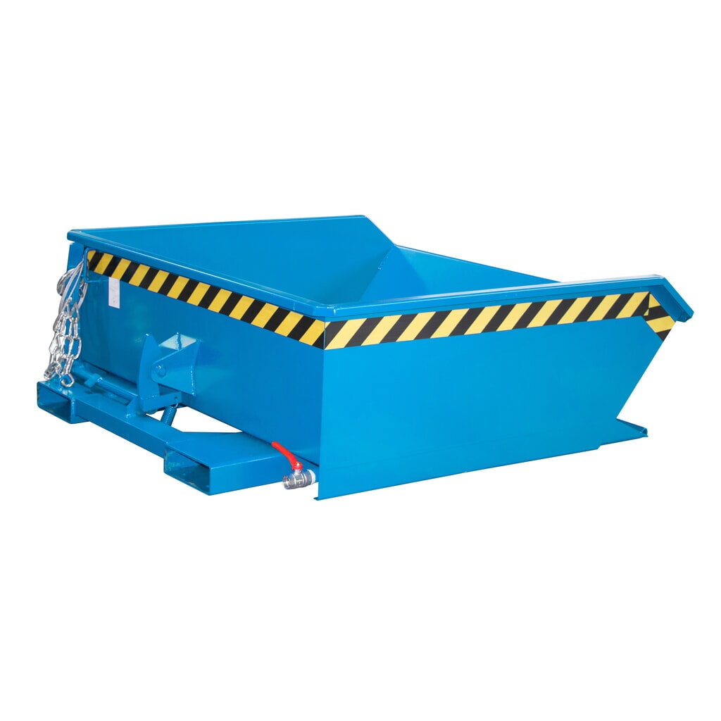 Illustration du produit: Bauer® Mini benne à copeaux, très faible hauteur de construction, peinte, volume 0,46 m³, RAL 5012 bleu clair