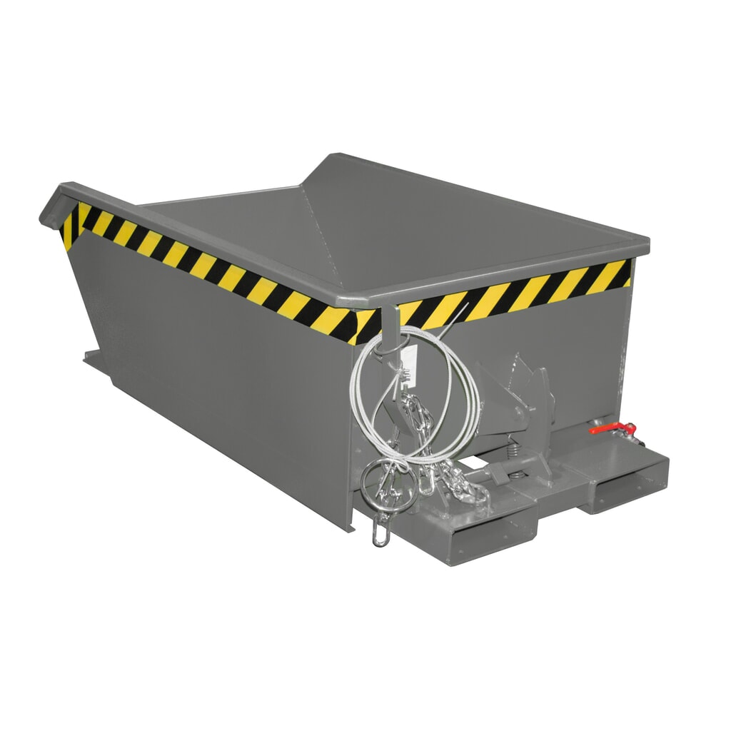 Illustration du produit: Bauer® Mini benne à copeaux, très faible hauteur de construction, peinte, volume 0,27 m³, RAL 7005 gris souris
