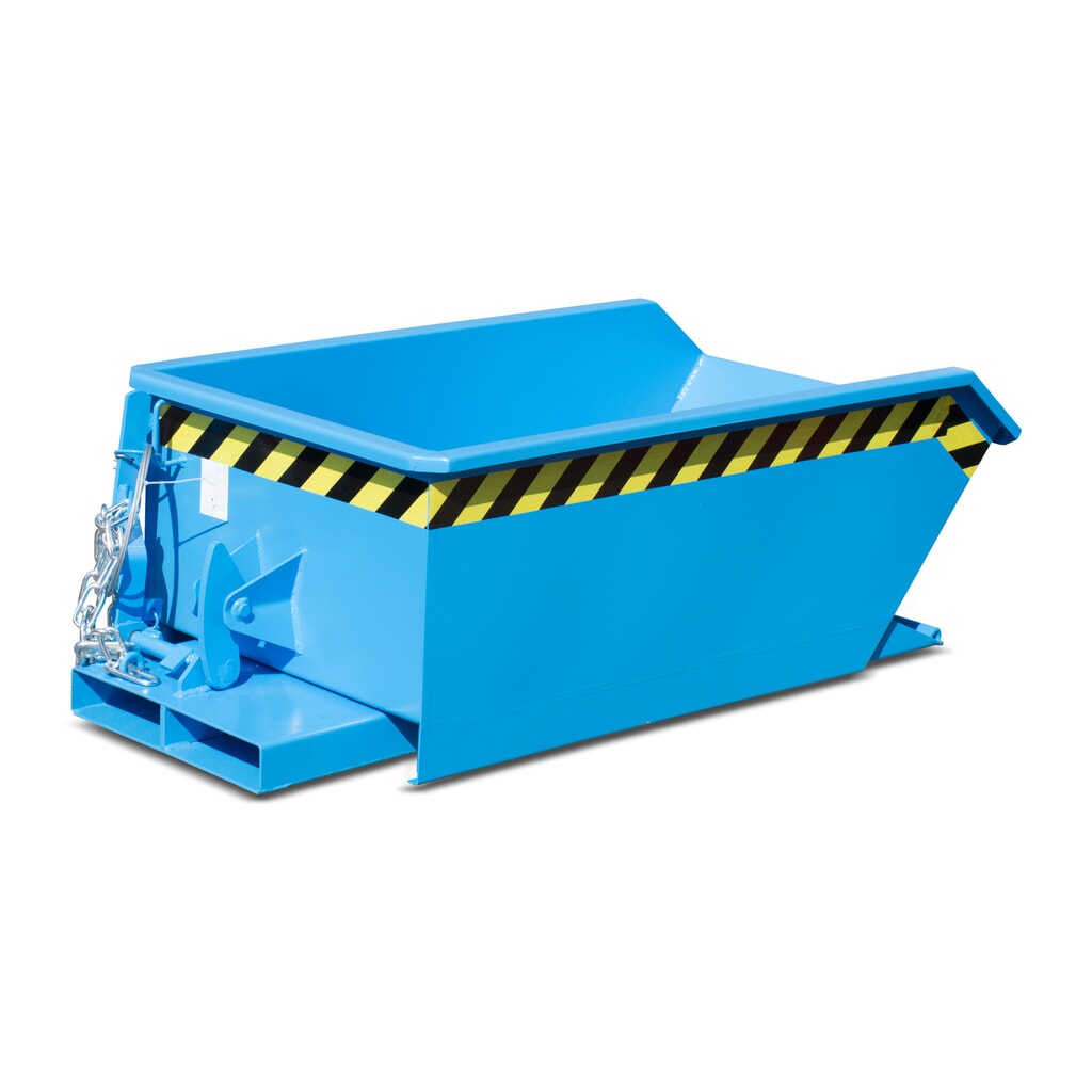Bauer® Mini benne basculante, très faible hauteur de construction, peinte, volume 0,23 m³, RAL 5012 bleu clair N° de l'image du produit 6 : Bauer® Mini benne basculante, très faible hauteur de construction, peinte, volume 0,23 m³, RAL 5012 bleu clair