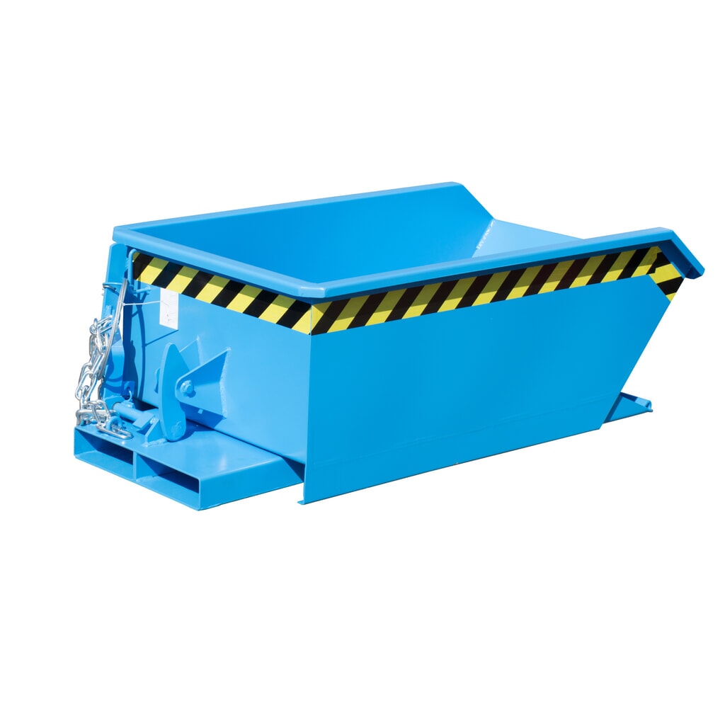 N° de l'image du produit 1 : Bauer® Mini benne basculante, très faible hauteur de construction, peinte, volume 0,23 m³, RAL 5012 bleu clair