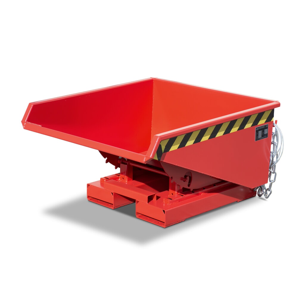 N° de l'image du produit 3 : Bauer® Mini-benne basculante avec mécanisme d'aide au basculement, faible hauteur de construction, peinte, volume 0,275 m³, RAL 2000 orangé jaune
