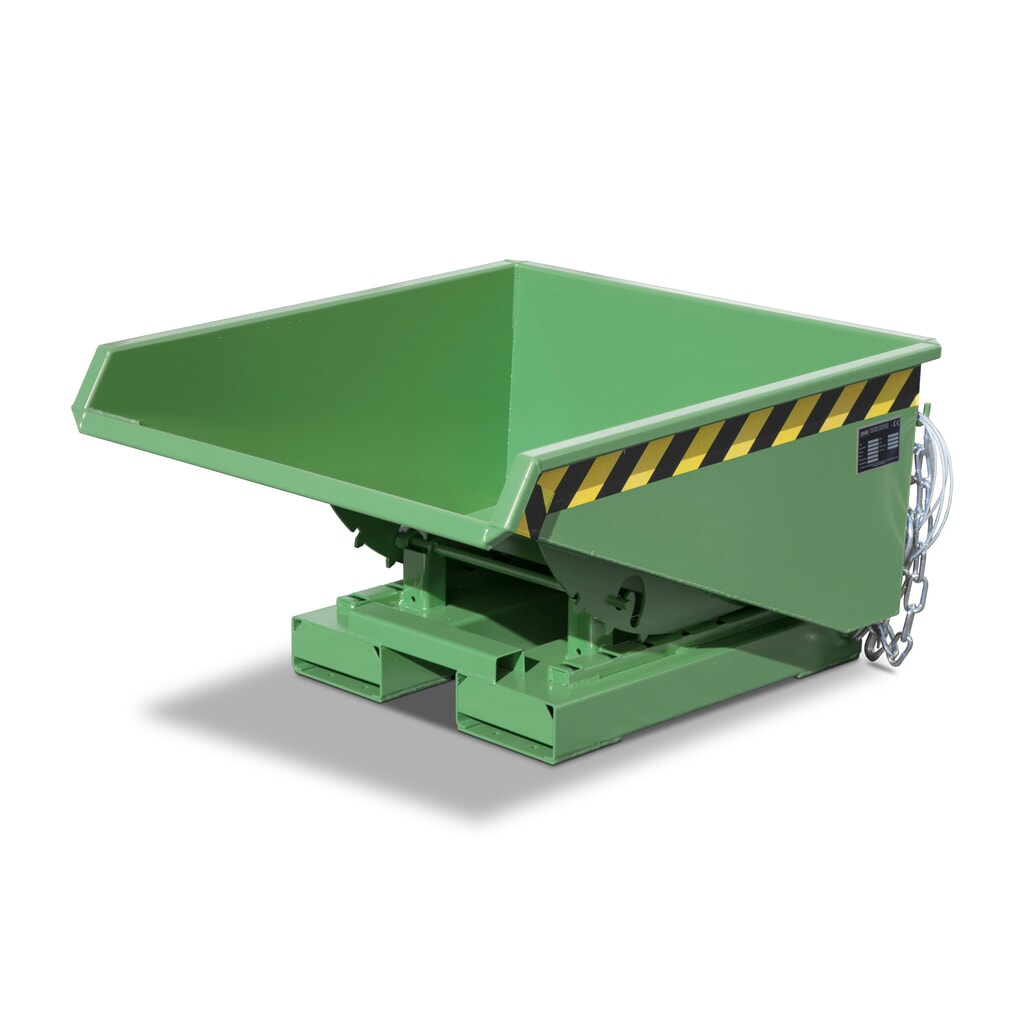 N° de l'image du produit 4 : Bauer® Mini-benne basculante avec mécanisme d'aide au basculement, faible hauteur de construction, peinte, volume 0,275 m³, RAL 2000 orangé jaune