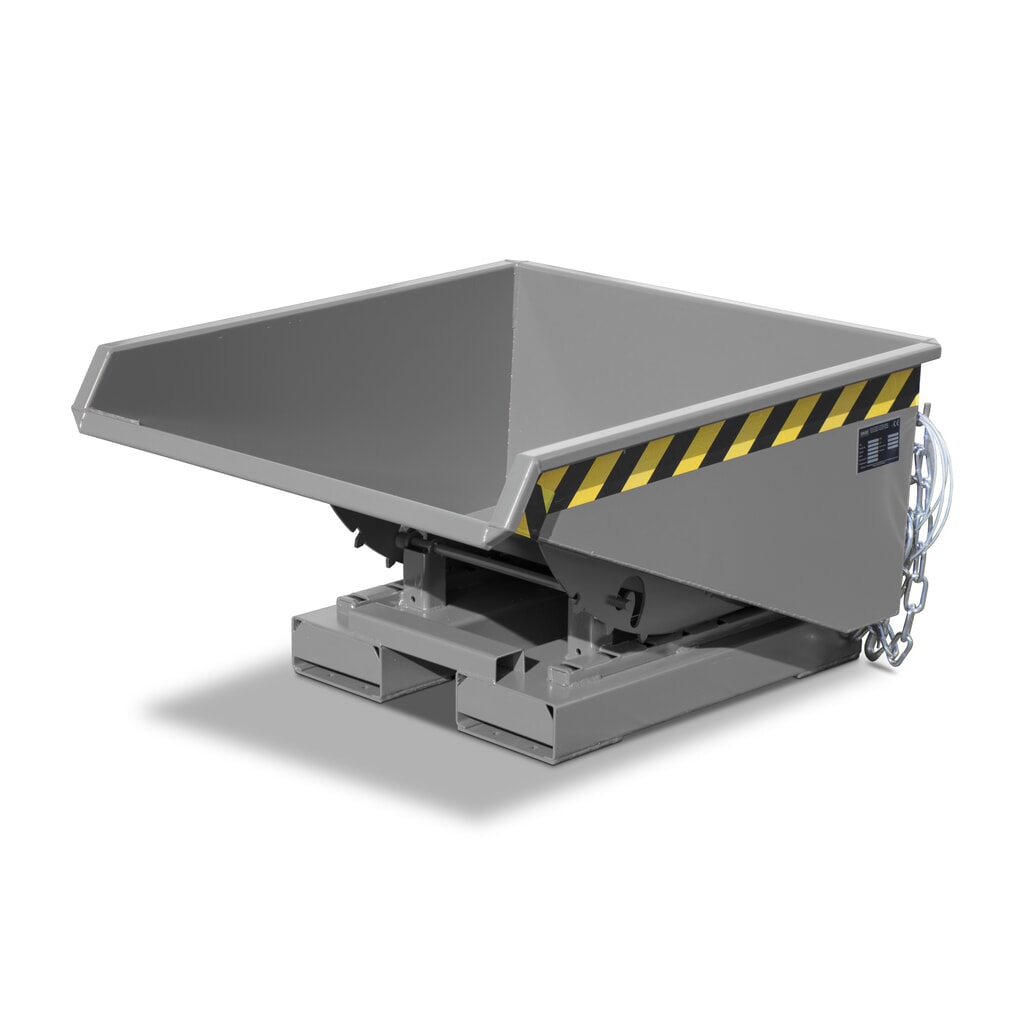 N° de l'image du produit 5 : Bauer® Mini-benne basculante avec mécanisme d'aide au basculement, faible hauteur de construction, peinte, volume 0,275 m³, RAL 2000 orangé jaune