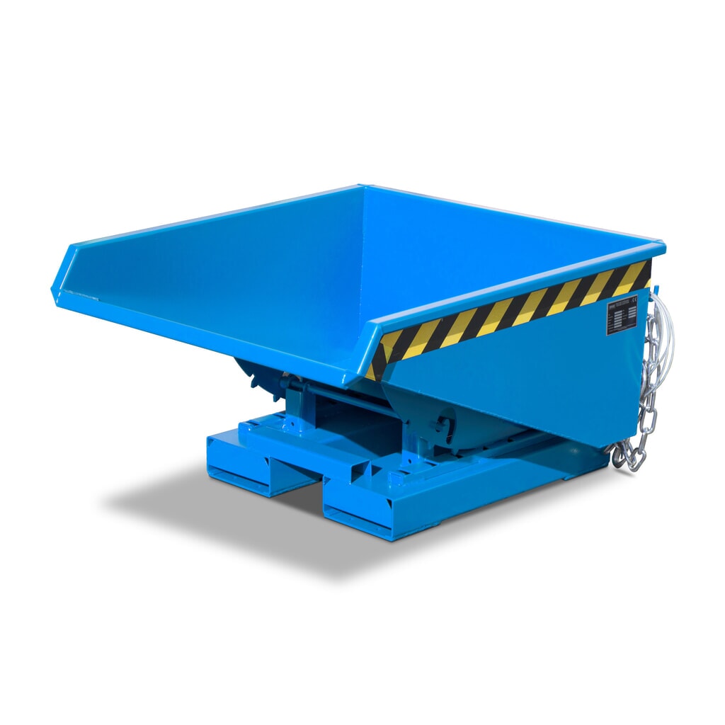 N° de l'image du produit 6 : Bauer® Mini-benne basculante avec mécanisme d'aide au basculement, faible hauteur de construction, peinte, volume 0,275 m³, RAL 2000 orangé jaune