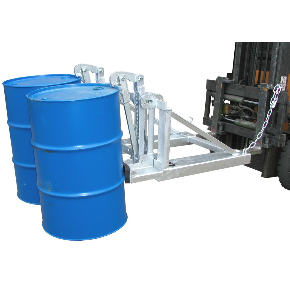 Numéro de l'image du produit 1: Bauer® Pince à fûts, fûts à bonde en acier et en plastique, capacité de charge 1 600 kg, galvanisé à chaud