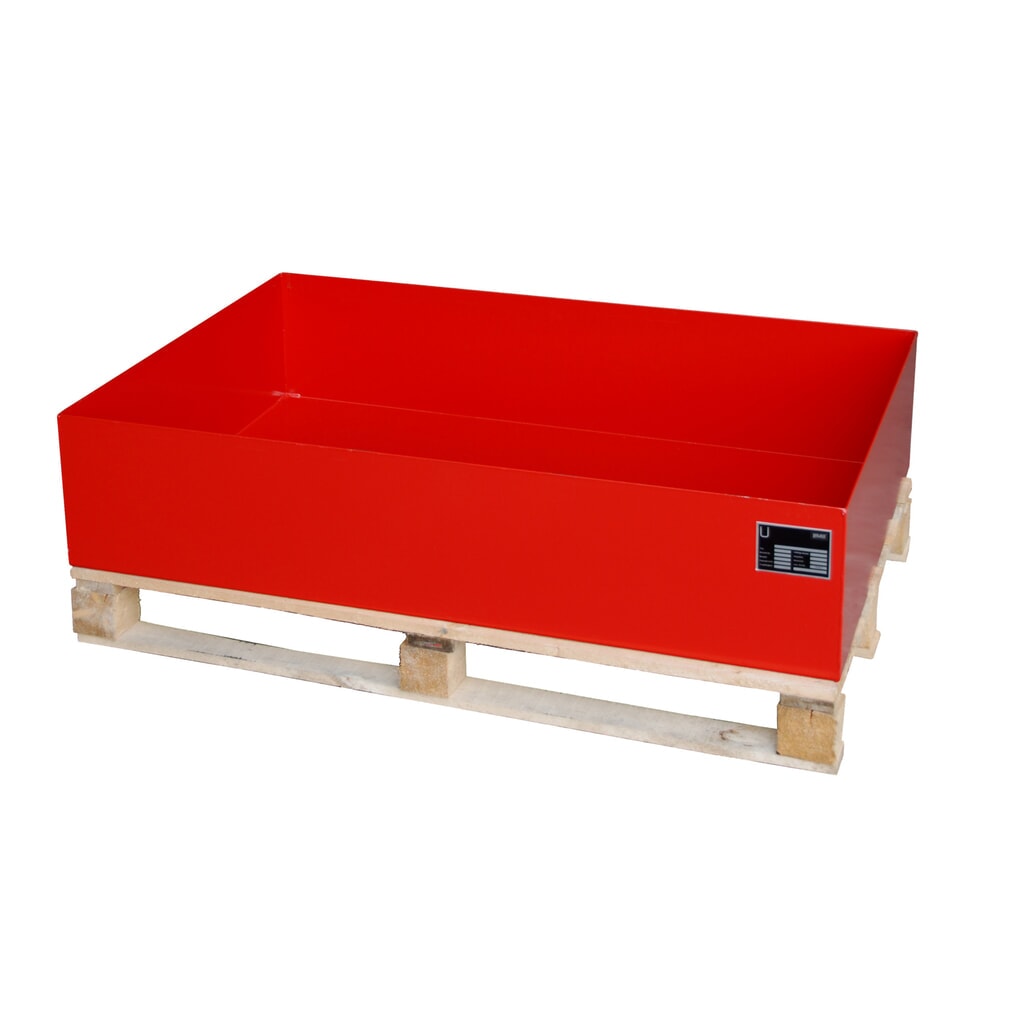 Bauer® Bac rehausseur pour palette, HxlxP 260 x 800 x 1 200 mm, sans caillebotis grille, rouge feu Illustration du produit: Bauer® Bac rehausseur pour palette, HxlxP 260 x 800 x 1 200 mm, sans caillebotis grille, rouge feu