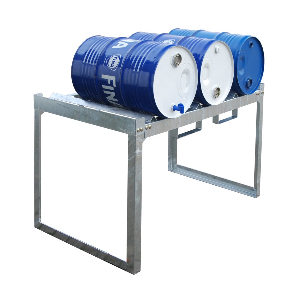 Numéro de l'image du produit 2: Bauer® Système de rayonnage à fûts modulaire, H x l x P 780 x 1 310 x 800 mm, pour 3 fûts à 60 l