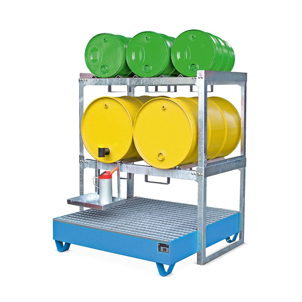 Numéro de l'image du produit 3: Bauer® Système de rayonnage à fûts modulaire, H x l x P 780 x 1 310 x 800 mm, pour 3 fûts à 60 l
