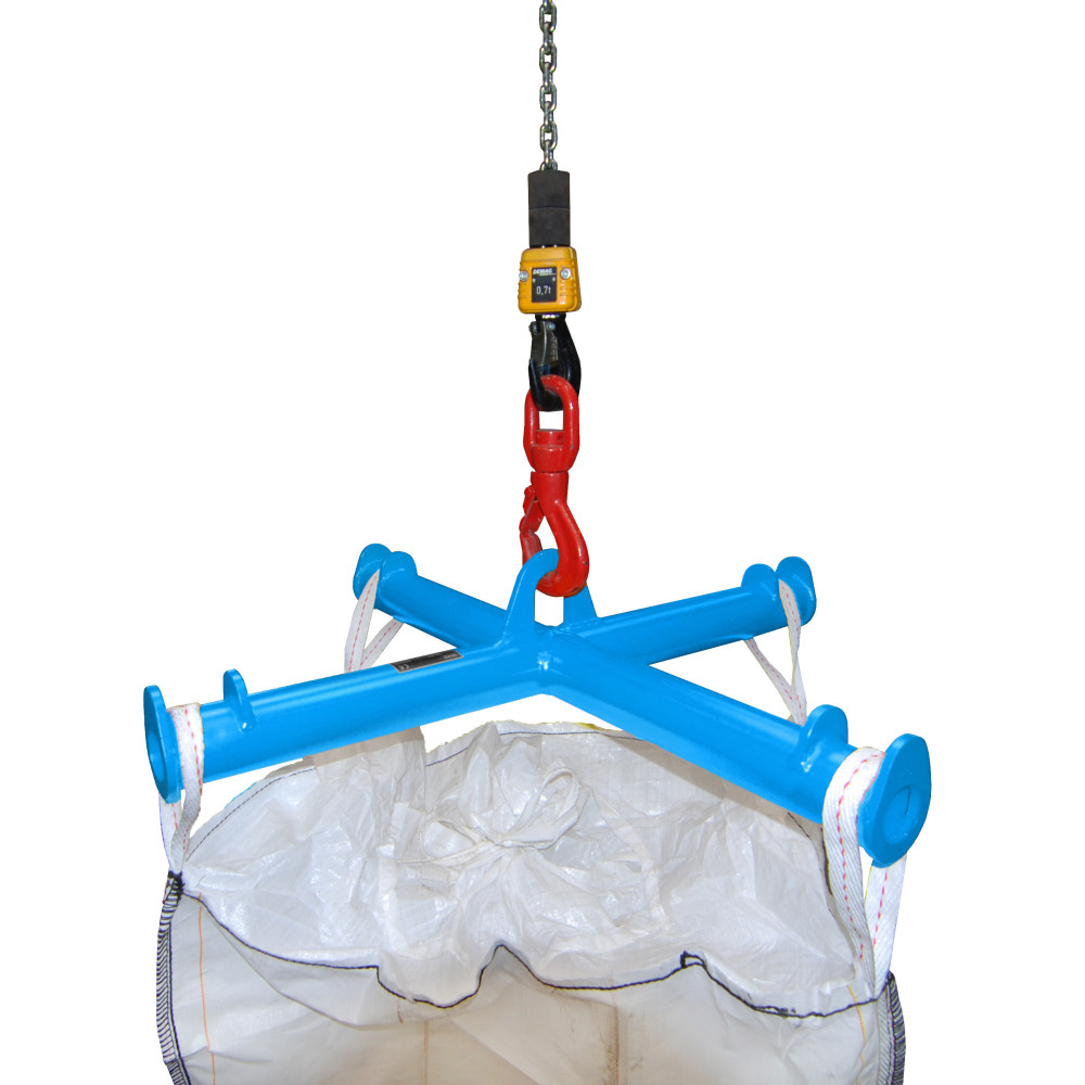 Numéro de l'image du produit 2: Bauer® Traverse de levage pour Big-Bag, capacité de charge 2 000 kg, peinte, RAL 5012 bleu clair