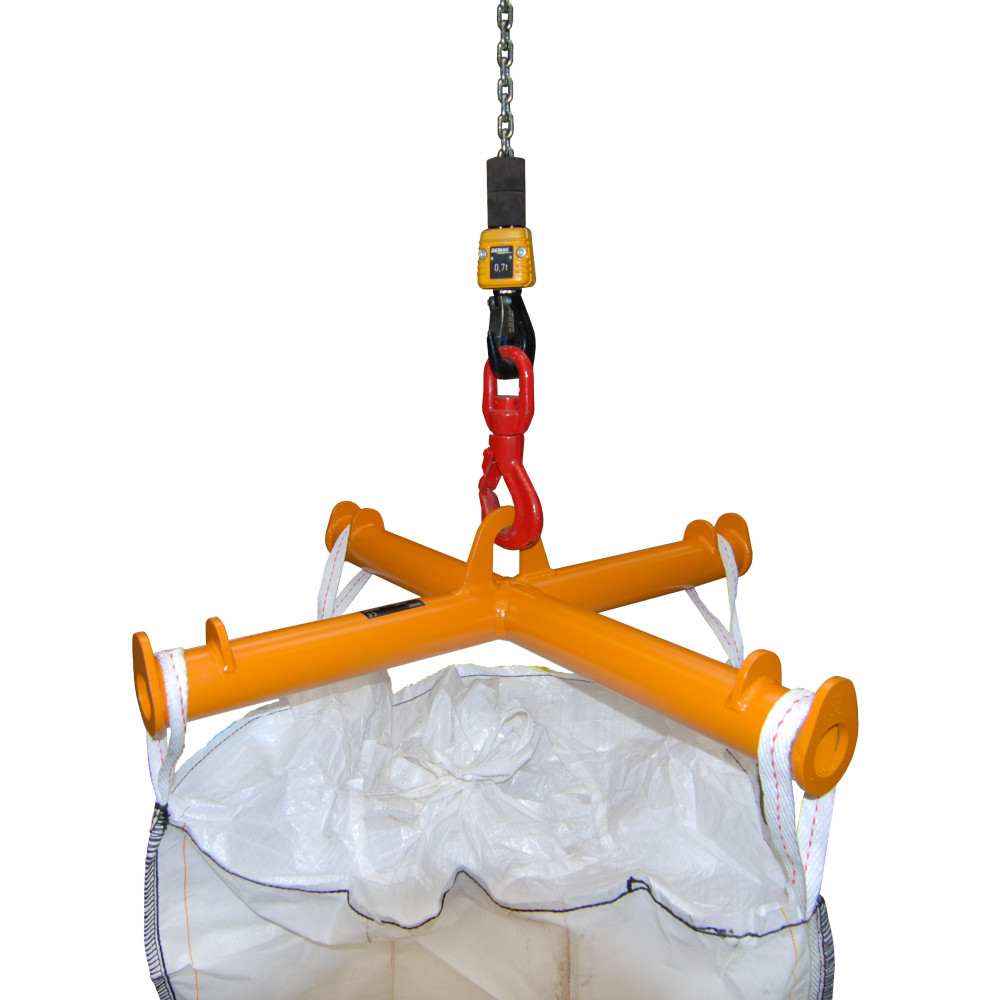 Numéro de l'image du produit 2: Bauer® Traverse de levage pour Big-Bag, capacité de charge 2 000 kg, peinte, RAL 2000 orangé jaune