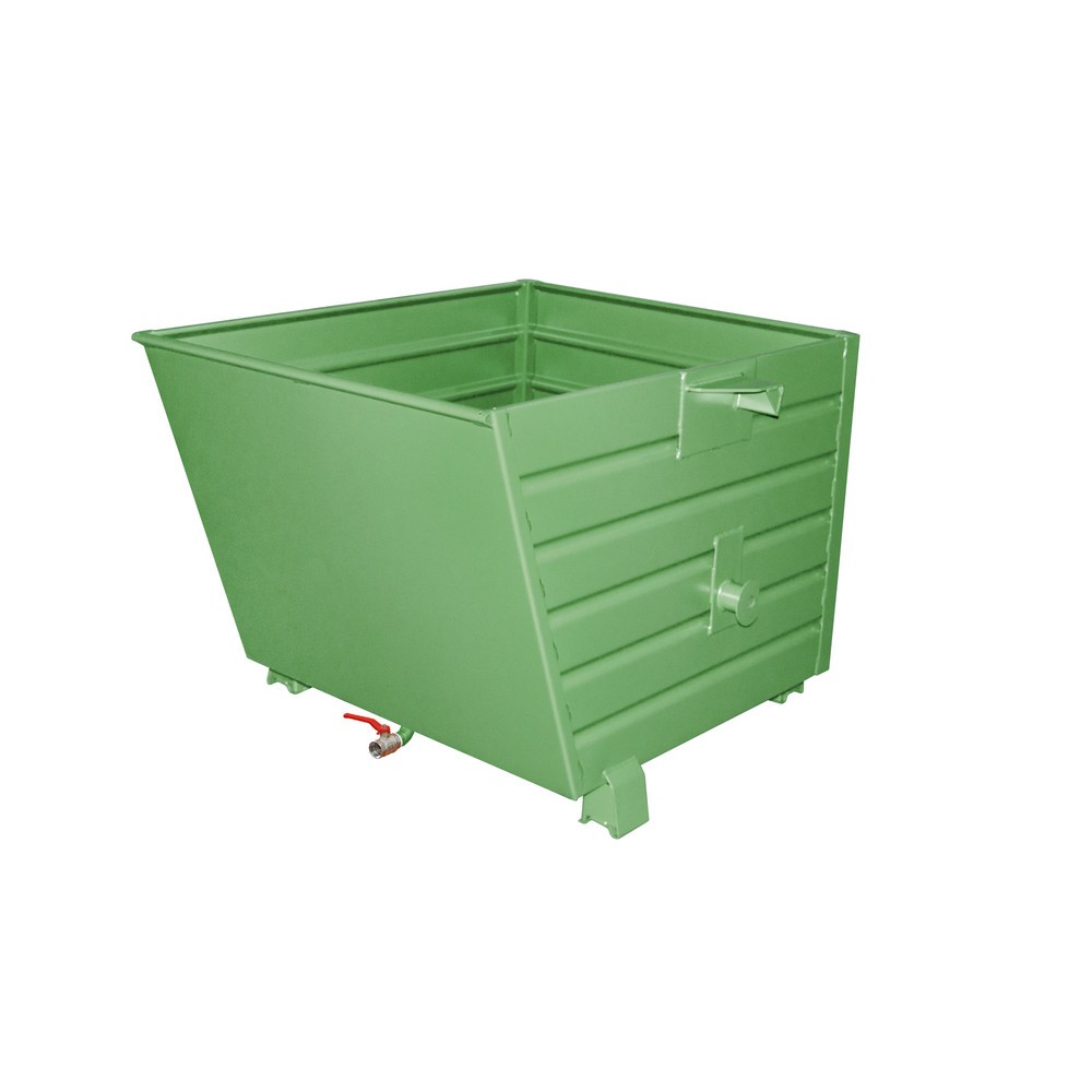 N° de l'image du produit 1 : Benne à copeaux empilable Bauer® BSS 90, peinte, vert réséda