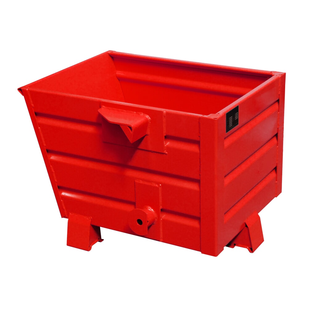 Bauer® Benne basculante empilable, peint, volume 0,3 m³, RAL 3000 rouge feu Illustration du produit: Bauer® Benne basculante empilable, peint, volume 0,3 m³, RAL 3000 rouge feu