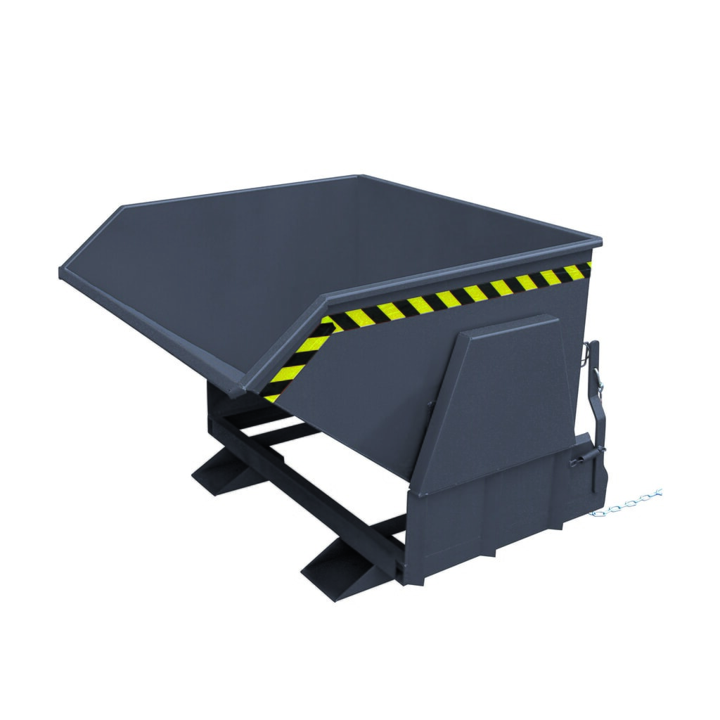 Eichinger® Benne basculante pour charges lourdes avec patins de roulement protégés, 3 500 kg, 2 000 litres, gris anthracite Illustration du produit: Eichinger® Benne basculante pour charges lourdes avec patins de roulement protégés, 3 500 kg, 2 000 litres, gris anthracite