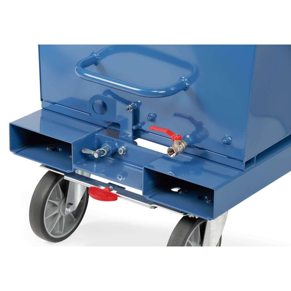 Numéro de l'image du produit 2: Benne basculante fetra® avec robinet de vidange, volume 0,45 m³, RAL 5007 bleu brillant