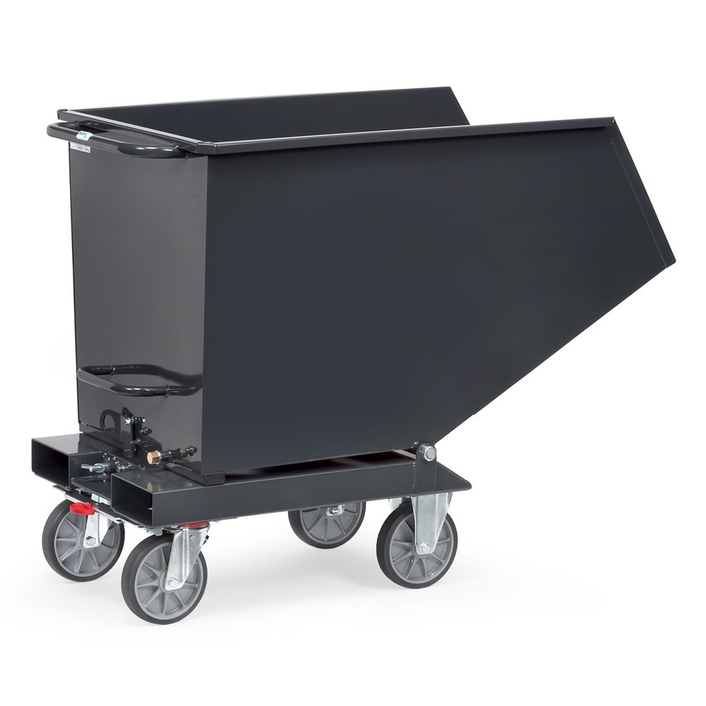 Numéro de l'image du produit 2: fetra® Benne basculante à roulettes, 0,8 m³, gris anthracite