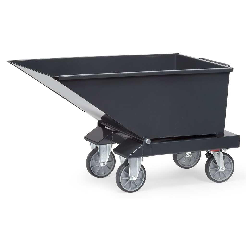 fetra® Benne basculante à roulettes, 0,25 m³, gris anthracite Illustration du produit: fetra® Benne basculante à roulettes, 0,25 m³, gris anthracite